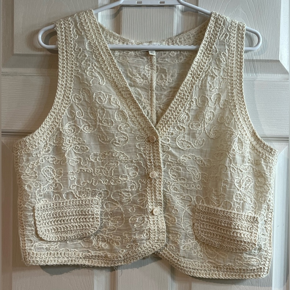 Rebellion Embroidered Vest Size XL